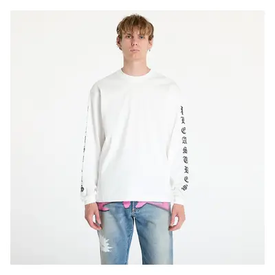 Tričko PLEASURES Oe Heavyweight Long Sleeve Tee White