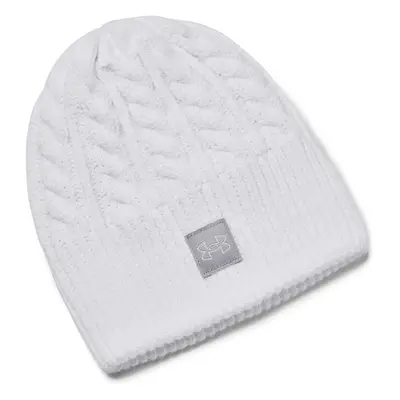 Čepice Under Armour Halftime Cable Knit Beanie White