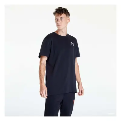 Tričko Under Armour Logo Emb Heavyweight Ss Black/ White