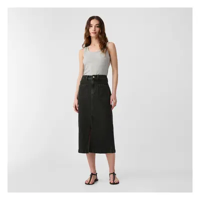 Sukně GAP Denim Midi Skirt Black Wash