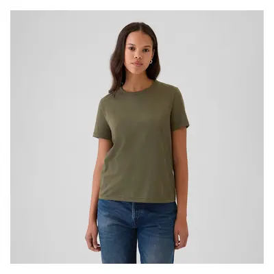 Tričko GAP Shortsleeve Vneck Olive Night