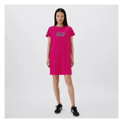 Šaty GAP Shortsleeve Logo Dress Bright Beet