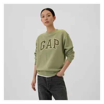 Mikina GAP Logo Crew Olive Cord