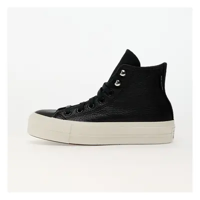 Tenisky Converse Chuck Taylor All Star Lift Platform Water Repellent Leather Black/ Black/ Egret