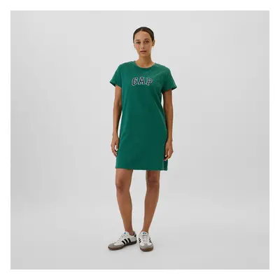 Šaty GAP Shortsleeve Logo Dress Balsam Tree