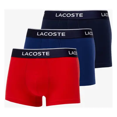 Boxerky LACOSTE Underwear Trunk 3-Pack Navy Blue/ Red/ Methylene