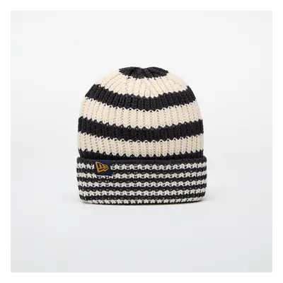 Čepice New Era Knit Medium Stripe Beanie Navy/ Light Cream