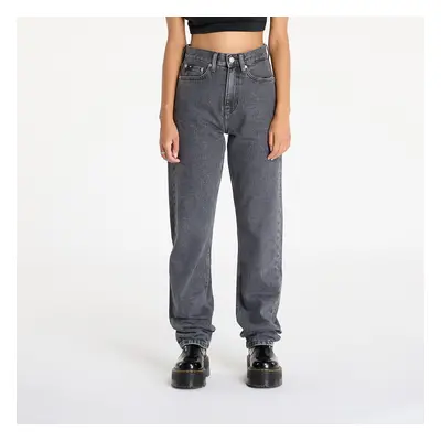 Kalhoty Calvin Klein Jeans High Rise Straight Jeans Grey