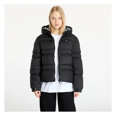 Bunda Tommy Jeans Quilt Rouch Tape Jacket Black