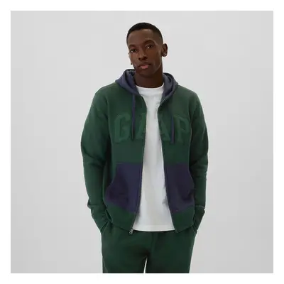 Mikina GAP Logo Fullzip Hoodie Essex Green