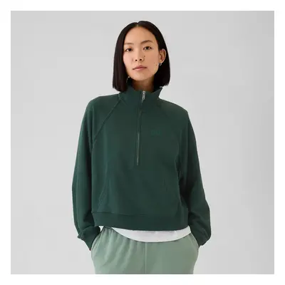 Mikina GAP Logo Quarter Zip Essex Green