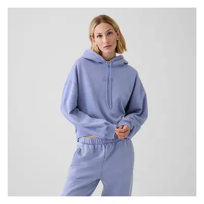 Mikina GAP Logo Abbreviated Hoodie Larkspur Wash