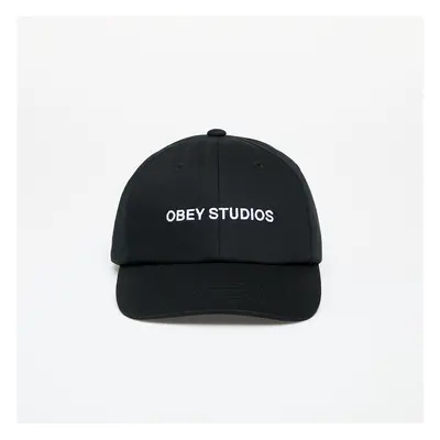 Kšiltovka OBEY Studios Twill Panel Cap Black