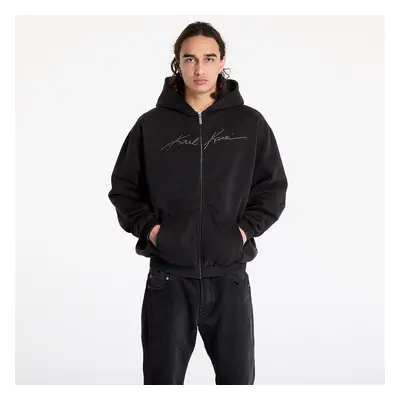 Mikina Karl Kani Autograph Heavy OS Zip Hoodie Black