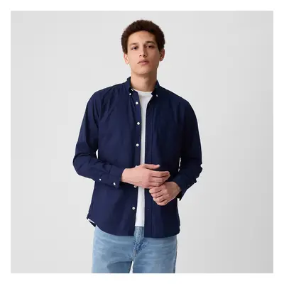 Košile GAP Slim-Fit Poplin Shirt Tapestry Navy