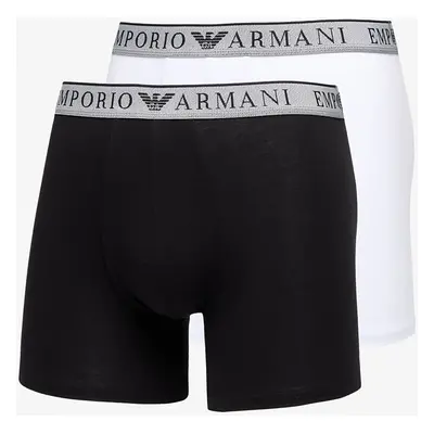 Boxerky EA7 Emporio Armani Men's Knit Trunk 2-Pack Nero/ Bianco