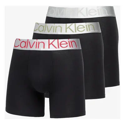 Boxerky Calvin Klein Reconsidered Steel Cotton Boxer Brief 3-Pack Black/ Grey Heather