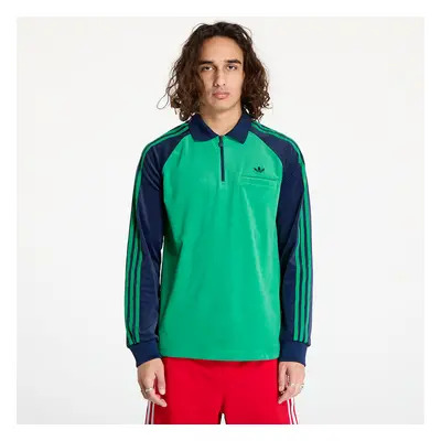 Tričko adidas Velour Polo Green/ Night Indigo