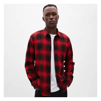 Košile GAP Flannel Shirt Red Black Plaid