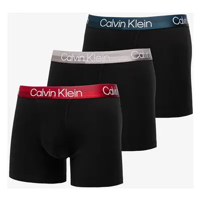 Boxerky Calvin Klein Cotton Stretch Blend Boxer Brief 3-Pack Black