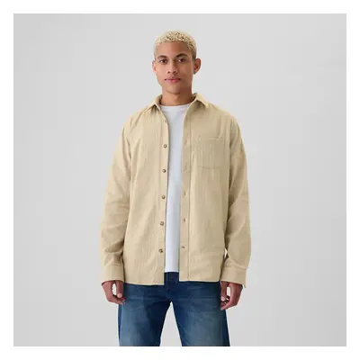 Košile GAP Flannel Shirt Khaki