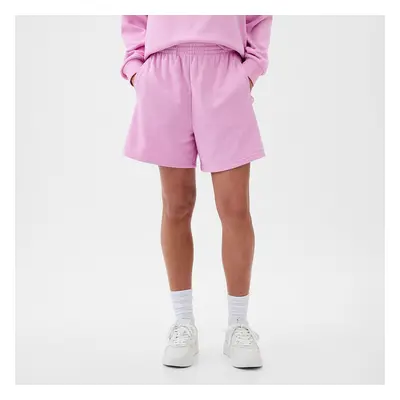 Šortky GAP French Terry Logo Boyfriend Shorts Sugar Pink