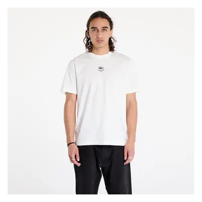 Tričko LACOSTE Signature Print Cotton T-shirt Flour