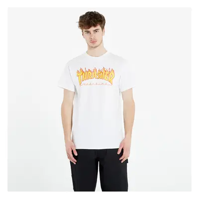 Tričko Thrasher Flame Logo White