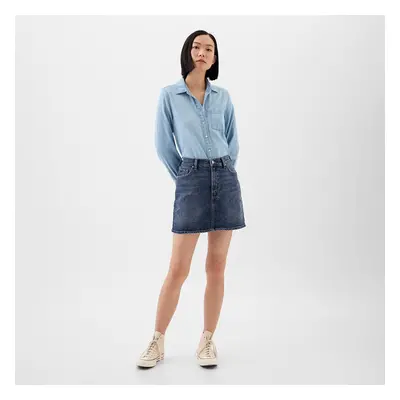 Sukně GAP Denim Mini Skirt Dark Wash