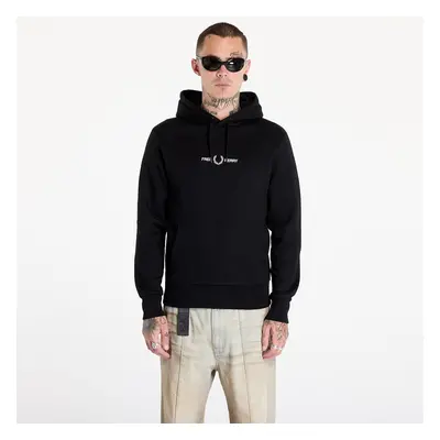 Mikina FRED PERRY Double Graphic Hooded Sweatshirt Black