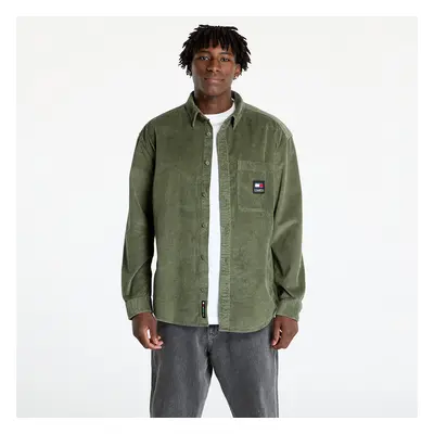 Košile Tommy Jeans Corduroy Relaxed Fit Shirt Green