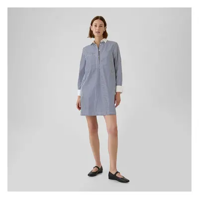 Šaty GAP Shirt Dress Blue Stripe