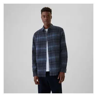 Košile GAP Flannel Shirt Tonal Blue Plaid