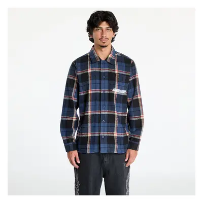 Košile RIPNDIP Robo Button Up Flannel Shirt Navy