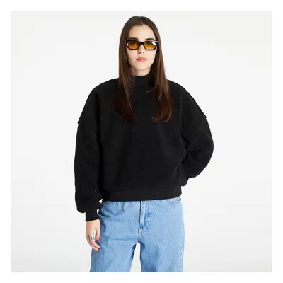 Mikina Urban Classics Ladies Sherpa Crewneck Black