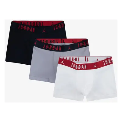 Boxerky Jordan Mens Flight Cotton 3-Pack Trunk Black/ White