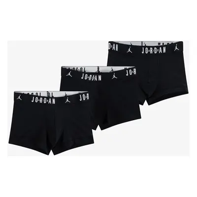 Boxerky Jordan Mens Flight Cotton 3-Pack Trunk Black