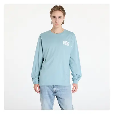 Tričko Horsefeathers Distort Long Sleeve T-Shirt Blue Haze