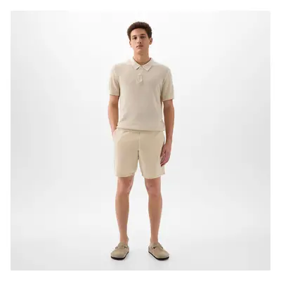 Šortky GAP Linen Fixed Waist Short Oatmeal