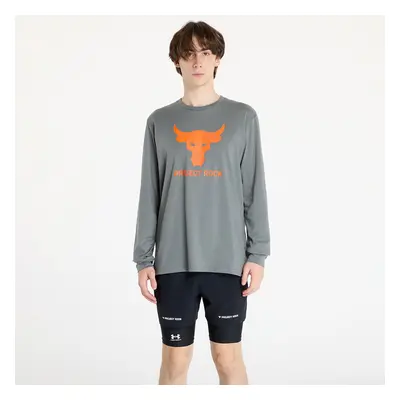 Tričko Under Armour Project Rock BRAHMA BULL Long Sleeve Clay Green/ Team Orange