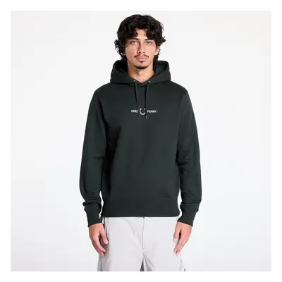 Mikina FRED PERRY Embroidered Hooded Sweatshirt Night Green