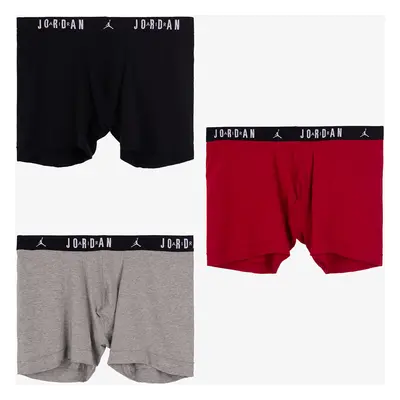 Boxerky Jordan Flight Cotton Core 3-Pack Boxer Brief Gym Red/ Black