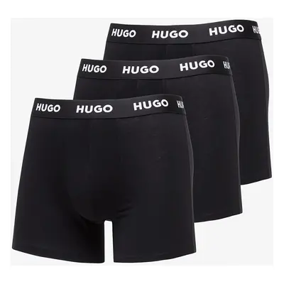 Boxerky Hugo Boss Logo-Waistband Boxer Briefs 3-Pack Black