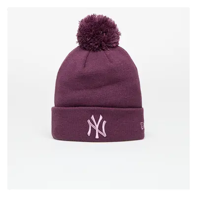 Čepice New Era New York Yankees MLB Wmns Knit Medium Metallic Bobble Beanie Damson