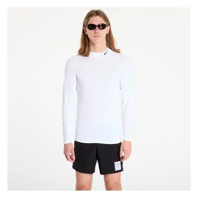 Tričko Nike Pro Men's Dri-FIT Fitness Mock-Neck Long-Sleeve Top White/ Black