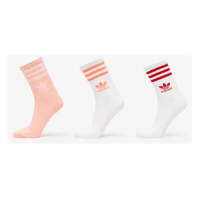 adidas Stripes Crew Sock 3-Pack White/ Glow Pink/ White