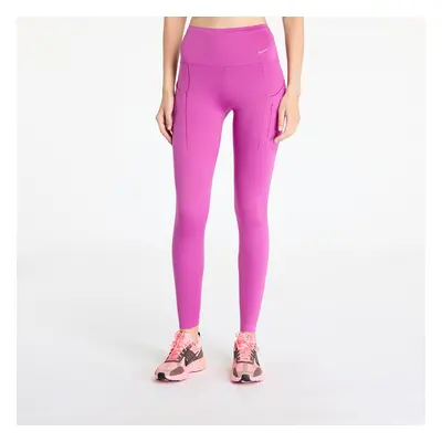 Kalhoty Nike Go Women's Firm-Support High-Waisted Full-Length Leggings with Pockets Hot Fuchsia/