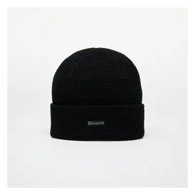 Čepice PLEASURES Old E Waffle Beanie Black