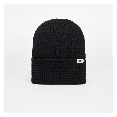 Čepice Nike Peak Waffle Knit Beanie Black