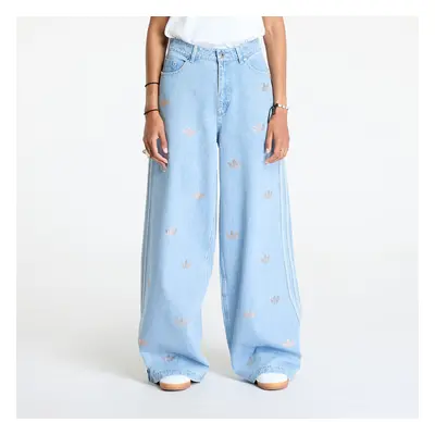 Kalhoty adidas Denim Pant Rhinestone Clear Blue